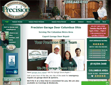 Tablet Screenshot of precisiondoorcolumbus.com